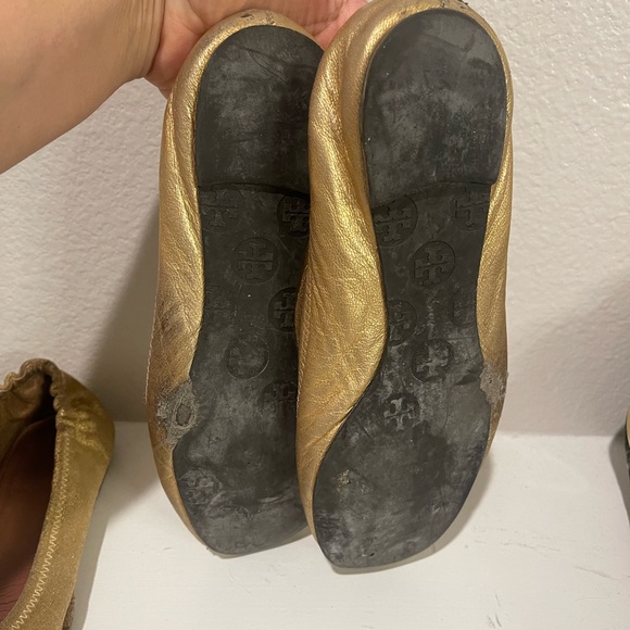 Gold Reva Tory Burch Flats - Picture 3 of 3
